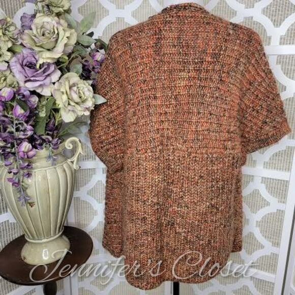 Chico's Katrina Chain Link Hardware Fringe Open Cardigan Size 1=M/8 - Picture 7 of 15